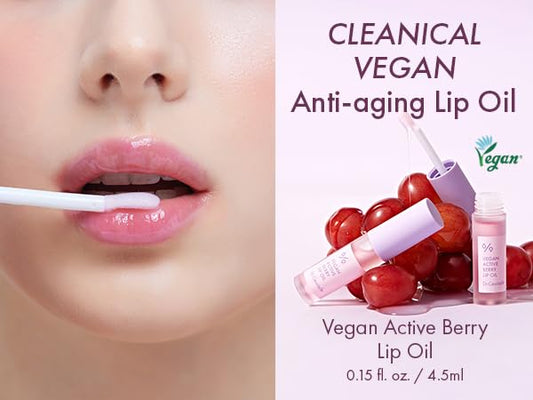 leegeehaam Dr.Ceuracle Vegan Active Berry Lip OilㅣAnti-Aging, Moisturizing, Revitalizing and GlowingㅣKorean Tinted Lip GlossㅣResveratrol from French Grape for Dry Lips, 0.15 Fl Oz