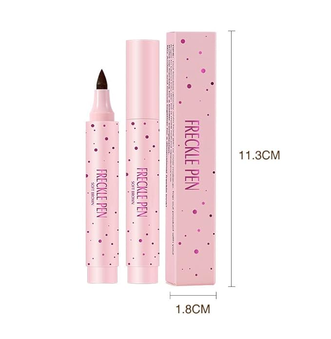 Freckle Pen Faux Freckle Pen Colour Pop Freckle Pen Supernaturally Realistic Freckles Makeup Brush Fantastic Freckles Pen Long-lasting Waterproof Soft-point Absorbent Pen For a Natural and Easy Makeup Look (dark brown)