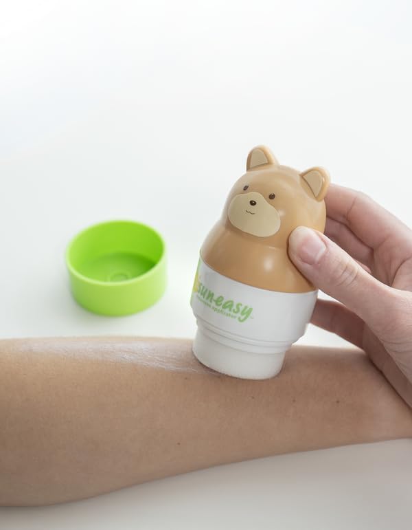 Sun-Easy Sunscreen Applicator, Refillable Roll-On with Sponge for Kids and Babies, Fun, Fast and Mess-Free application, Holds 100 ml, 2-pack