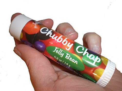 Three (3x) Large Jumbo Chapstick Natural Chapstick - 1/2 Ounce Lip Balm (Jelly Bean)