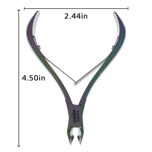 Professional Cuticle Trimmer Nail Cuticle Cutter Stainless Steel Cuticle Nippers with Sharp Blades of Cuticle Remover Clippers Manicure Tools Double Spring - Pedicure Nail Tools (Multi Color - 4 Pack)