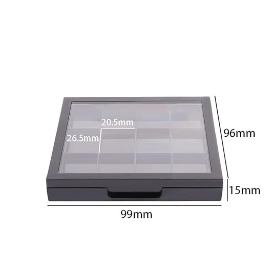 12 Grids Empty Eyeshadow Palette DIY Eyeshadow Makeup Palette Lipstick Container Empty Makeup Storage Box for Blush Lipstick