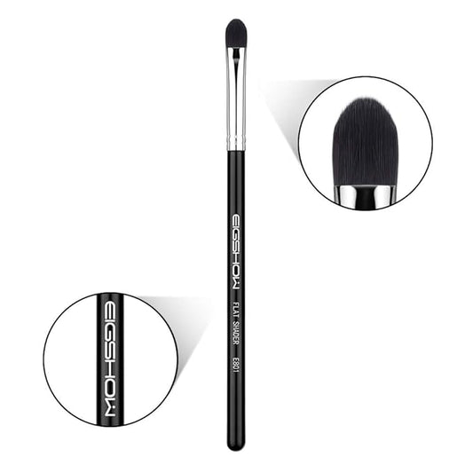 Professional Shader Eyeshadow Brush, EIGSHOW Flat Tapered Blending Brush with Dense Soft Bristles for Eye Shadow Application, for Cream Powder (E801)