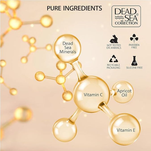 Dead Sea Collection Facial Kit - Day and Night Creams & Facial Serum with Vitamin C & Collagen - Anti-Aging and Anti-Wrinkle