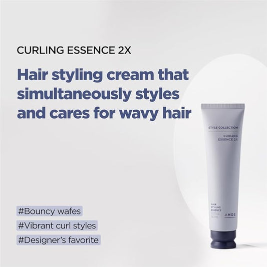 AMOS PROFESSIONAL Curl Defining Cream 2X | For Wavy and Curly hair | Anti-Frizz Hair Styling Gel, 2 in 1 Hydrate and Smooths, Korean Hair Essence, 5.1 fl. Oz