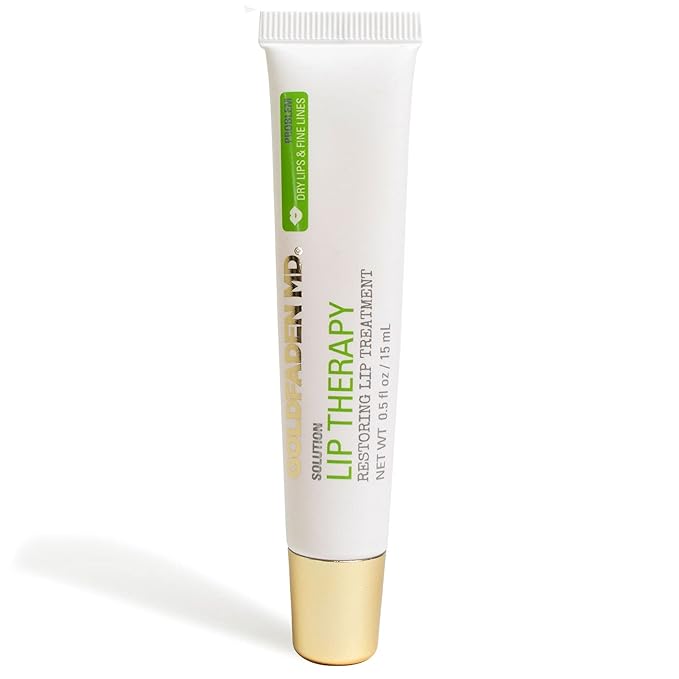 Goldfaden MD Lip Therapy | Restoring Lip Treatment | w/Peptides, Hyaluronic Acid, Fruit Berry Wax, Borage Oil, Rose Hip Oil & Vitamin E | Nourishes, Hydrates & Plumps Appearance 0.5 fl oz / 15 mL