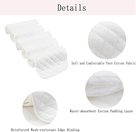 10 Pcs Under-Breast Sweat-Absorbing Cotton Pads Cotton Bra Liners for Sweating, Absorb Sweat Under Breasts