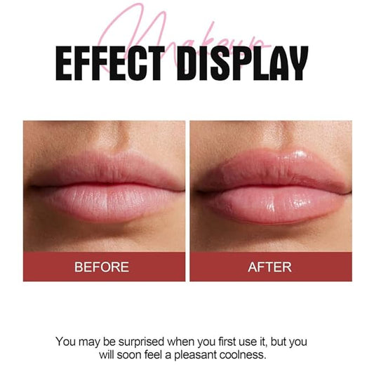 Natural Spicy Lip Plumping Booster Lip Plumping Oil,Lip Plumper Gloss, Ultra-Hydrating & Nourishing Plump and Pout Lip Plumper, Glossy Finish Fuller Lip Plumping Lip Gloss for Women Girls(03#)