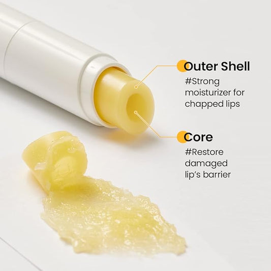 beplain Chamomile Intense Moisturizing Lip balm (0.13oz, 3.6g) | Dual core Lip moisturizer for dry, cracked, sensitive lips | Natural Daily Lip Care