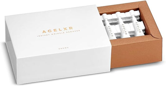 AGELXR - Instant Wrinkle Remover - Quickly Tightens Wrinkles, Fine Lines and Diminishes Puffy Eyes. Instant Facelift Serum - Anti-Aging Formula with Argireline® (30 Vials)