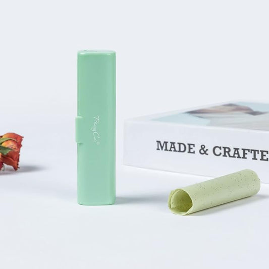 Natural Oil Blotting Paper Roll, Refillable Compact Dispenser No Shine Sheets, Absorb Excess Shine on Face or Scalp Instantly, Men and Women Facial Skin Care or Make Up Must Have (Green Tea)