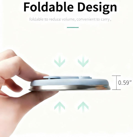 Silicone Collapsible Cup,Collapsible Cups for Camping,Folding Cup with Lids,Collapsible Coffee Cup,Reusable Drinking Mugs Cup (Blue)