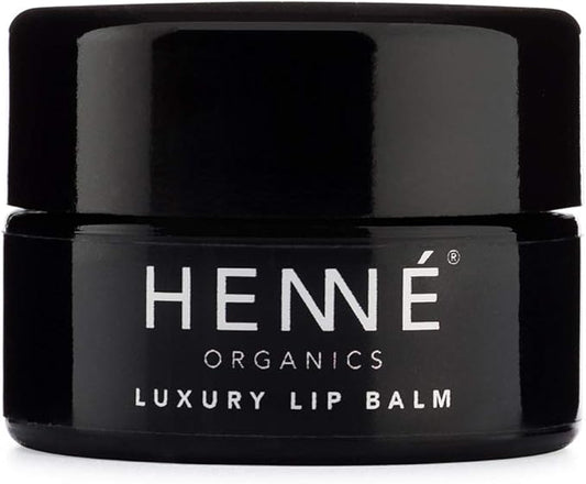 Henné Organics Luxury Lip Balm - Natural and Organic Moisturizer - 0.35 Ounce Jar