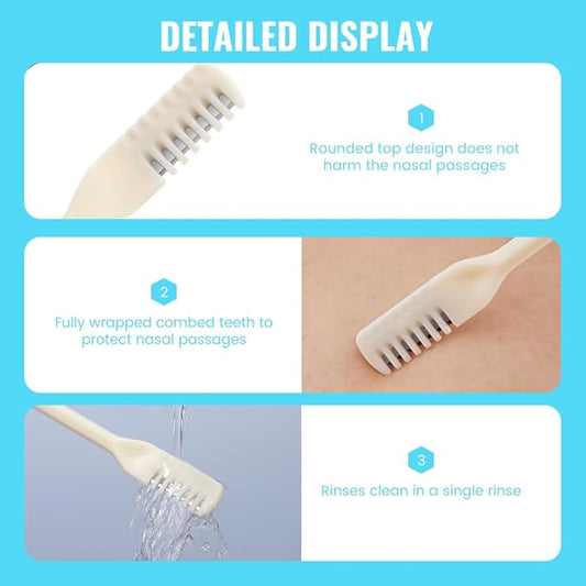 Nasal Hair Cutter, 2025 Upgraded Double Sided Noses Hairs Knife, 360° Rotating Portable Manual Nose Hair Trimmer, Noses Hairs Remover for Women Men Travel Essentials (Pink, 3 Pcs)