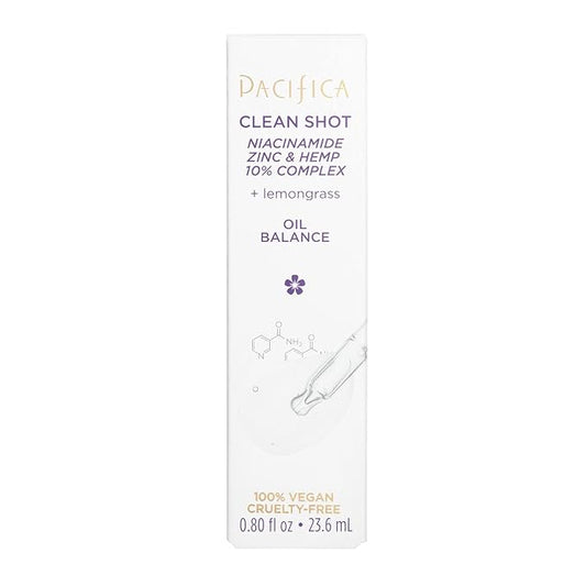 Pacifica Clean Shot Niacinamide Zinc and Hemp 10 Percent Complex Unisex 0.8 oz