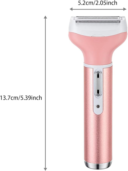 4-in-1 Electric Razor for Women - Painless Facial Hair Removal, Bikini Trimmer, Eyebrow & Body Groomer - Rechargeable Hair Clippers Set for Underarms, Legs & Nose
