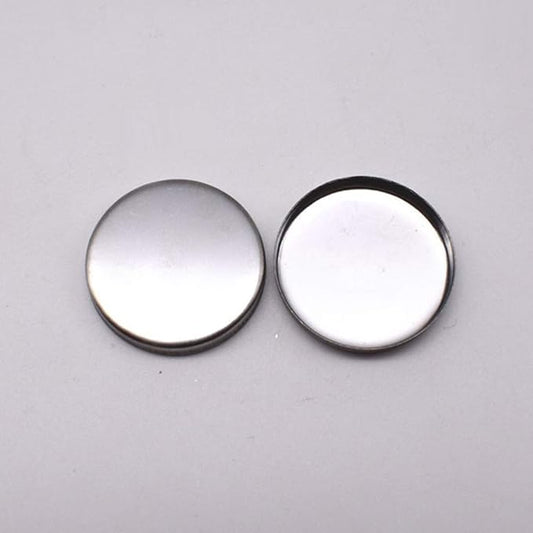 30 Pieces Empty Round Metal Tin Palette Pans Round Metal Pans Cosmetic Eyeshadow Pans for Eyeshadow Palette for Magnetic Makeup Palette, 26mm Diameter 5mm Height