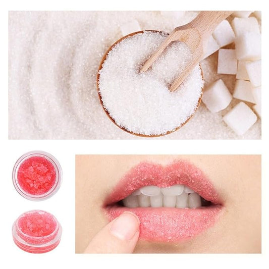 Lip Scrub, Lip Scrubs Exfoliator, Sugar Lip Polish, Lip Exfoliator Scrubber for Chapped and Dry Lips, Lip Moisturizer, Lip Care Products, (2 strawberries)