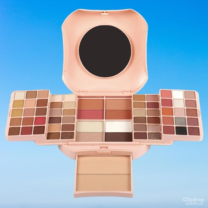 SAMIK Eye shadow blush concealer contour makeup kits full set all in one makeup set cosmetic girl makeup gift box blush set (Black)