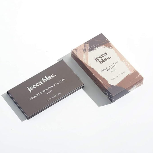 Jecca Blac Sculpt and Soften Contour Palette, Creamy Formula with Natural Finish, Medium Coverage, Gender Neutral and LGBTIQA+ Inclusive Make Up, Light, 12g