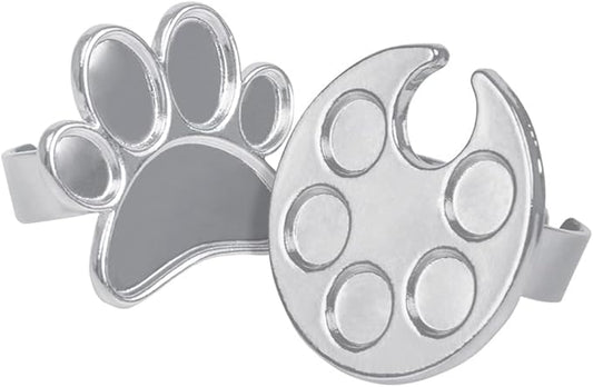 2 Pcs/Lot Mini Manicure Palette Wearable Metal Nail Art Polish Holder Paint Palette Finger Rings Nail Art Tools Palettes Palette Cups