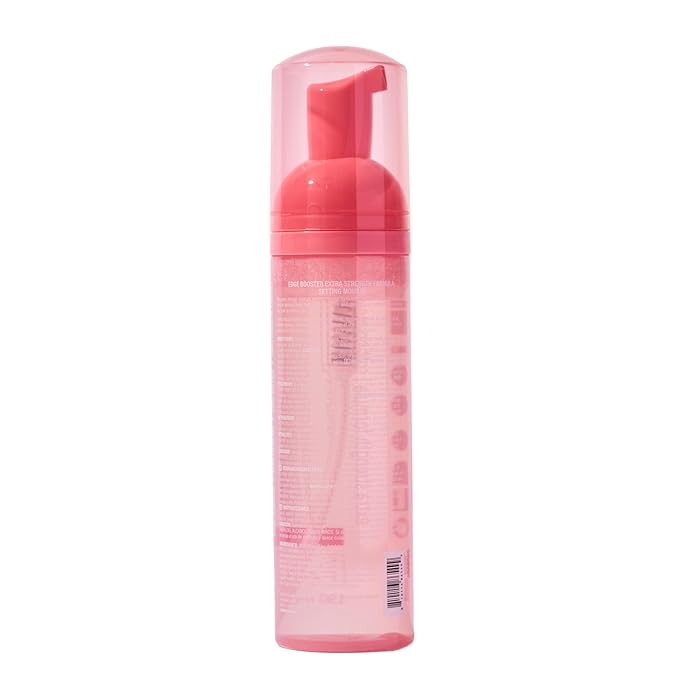 Style Factor EDGE BOOSTER Extra Strength Setting Mousse โ Frizz Control, Extra Volume, and Conditioning โ 6.4oz Pink Sapphire Mousse for Curly Hair