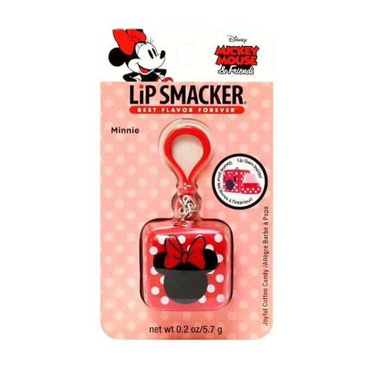 Lip Smacker Disney Minnie Mouse Cube Flavored Lip Balm, Minnie Joyful Cotton Candy, Clear, For Kids