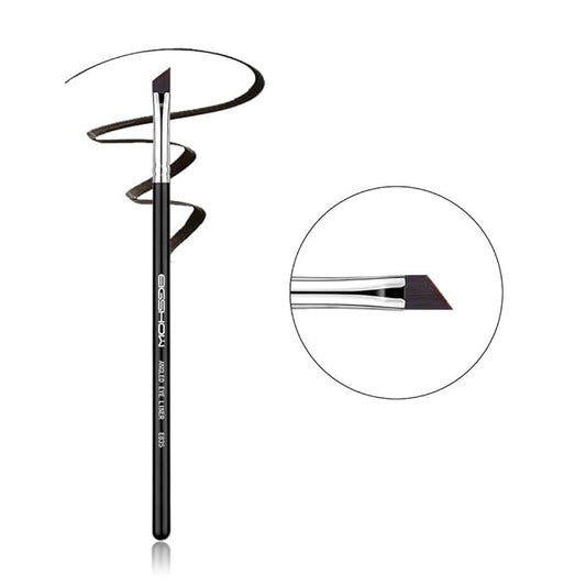Eyeliner Brush Fine Angled - PRO Precision Gel Eye Liner Makeup Brush -Ultra Thin Slanted Flat Angle - Premium Cruelty Free Synthetic Bristles (E835 2piece)