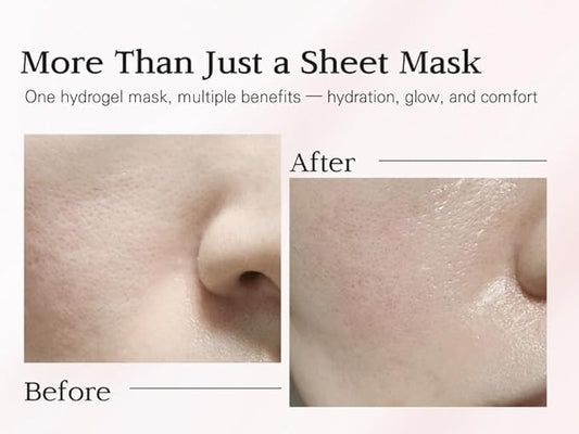 Nuborn Cell Hydrogel Collagen Mask | Advanced Stem Cell Face Mask for Dry Skin | 2% Niacinamide, Peptides, Collagen, and Hyaluronic Acid | Made in Korea, (4 masks) Pack of 1