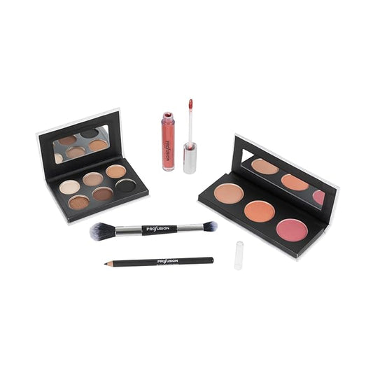 Profusion Cosmetics Complete Face Sculpting Collection for Festive Glam, Indulge in Luxury with Ultimate Makeup kit and Achieve Stunning Looks for Glamorous Holiday (Peach)