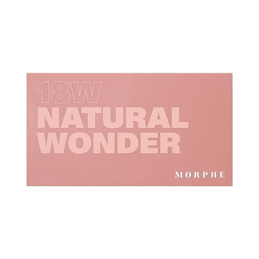 Morphe 18W Makeup Palette - Natural Wonder Artistry Palette with 18 Earth-Toned Matte & Shimmer Pigments - Made to Build, Blend & Layer Flawlessly for Everyday, Versatile Makeup Looks (0.68 oz)