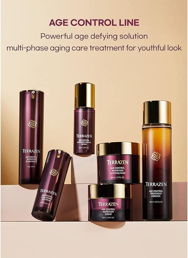 Terrzen Korean Face Cream Age Control Nutrition, 1.69 fl.oz. (50ml), Reduce Wrinkle, Hyaluronic Acid + Plant Stem Cell + Real Protein + Plant Squalane