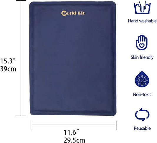 Large Gel Ice Pack 2 pack for Injuries Reusable, Flexible Hot Cold Therapy Pad for Hip, Back, Knee, Leg, Soothing Pain from Bruises & Sprains, Muscle Aches, Relief for Surgery, Back Pain 11.5" x 15.4"