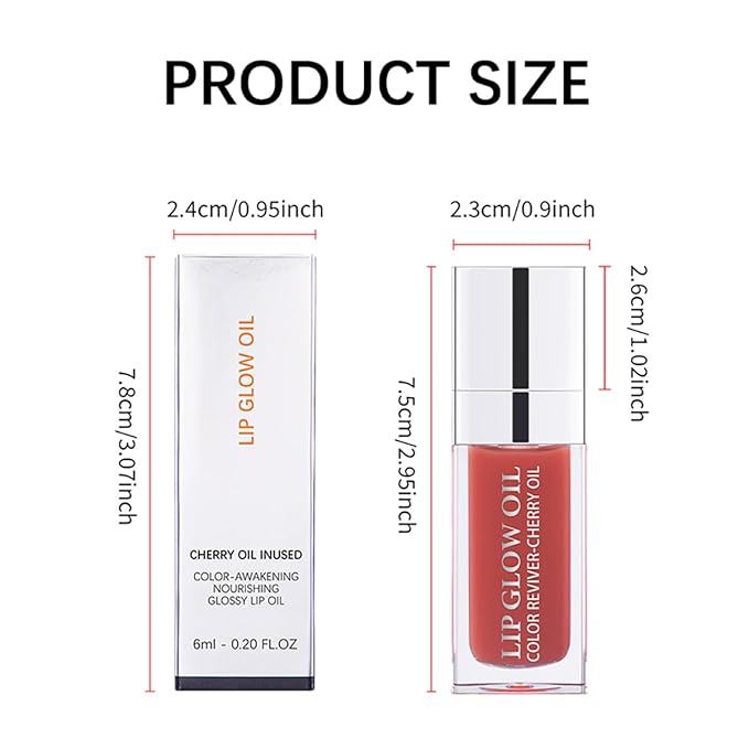 Hydrating Lip Glow Oil Moisturizing Plumping Lip Tint Lip Gloss Transparent Lip Balm Long Lasting Nourishing Repairing Lightening Lip Lines (000# CLEAR)