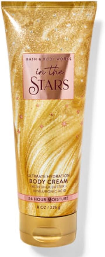 Bath & Body Works - 3 Piece Bundle - Spray - Body Cream - Shower Gel - Full Size and Gift Bag HELLO GORGEOUS (In The Stars)