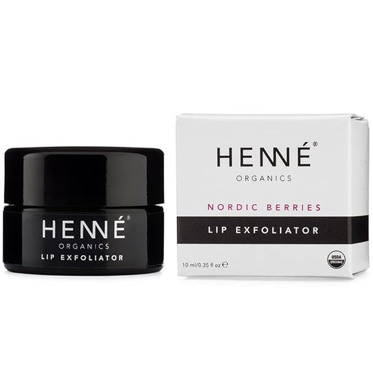 Henné Organics Lip Exfoliator - Natural and Organic Sugar Scrub - Nordic Berries