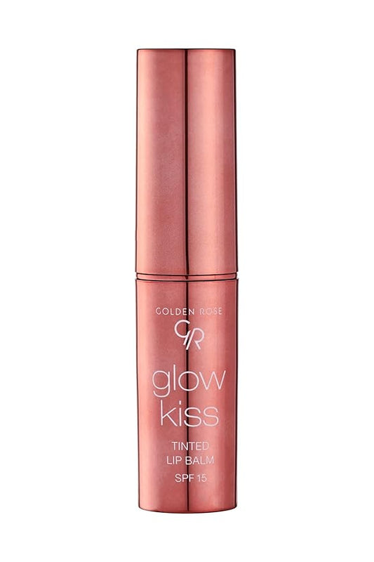 Golden Rose Cosmetics Glow Kiss Tinted Lip Balm with SPF15, Vegan Formula (Vanilla Latte)