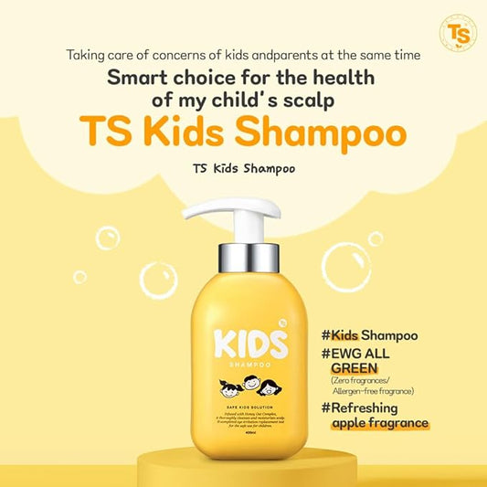 TS Kids Shampoo For Itchy, Dandruff Scalp Kids | Treatment for kids | Free Sulfate, Parabens, Silicones, Allergen (14.1 fl oz, 400ml)