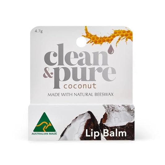 Lip Balm 2-Pack (Coconut) | Manuka Honey Beauty Products | Lip Care Set With 100% All Natural Beeswax and Vitamin E Oil | Flavored Lip Balm for Dry, Chapped Lips
