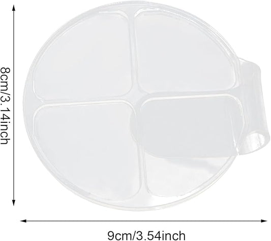 yueton 2PCS Acrylic Makeup Mixing Tray Makeup Palette Spatula Eyeshadow Makeup Hand Palette Nail Art Transparent Palette Hand Makeup Mixing Palette Cosmetic Foundation Dish for Makeup Foundation