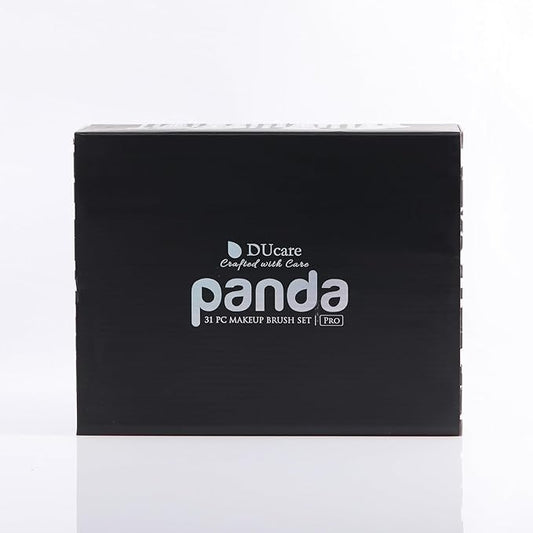 DUcare Professional Makeup Brushes 31Pcs Panda Series Makeup Brush Set Kabuki Foundation Blending Face Powder Blush Concealers Eye Shadows With Leather Case Organizer