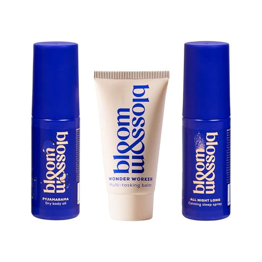 Bloom and Blossom Body and Soul The Wellness Set with Pyjamarama 1.6 Fl Oz, All Night Long 1.3 Fl Oz and Wonder Worker 0.84 Fl Oz