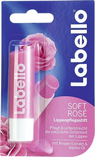 Labello Soft Rose, Labello Blackberry Shine, Labello Cherry Shine Lip Balm Bundle