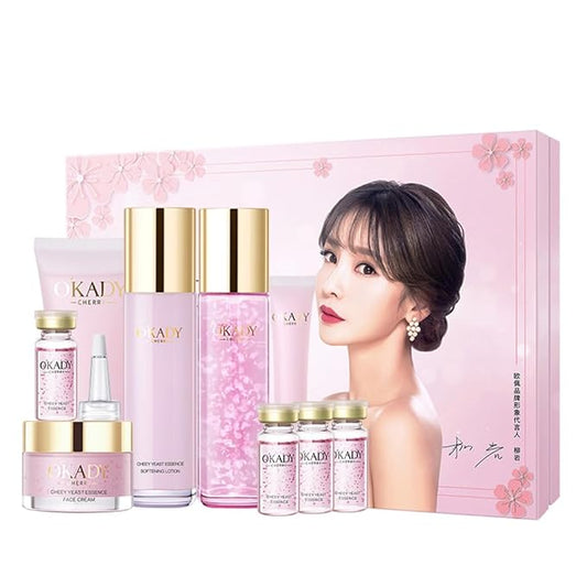 O'KADY Anti Aging Skin 9-piece Care Routine Kit skincare set Gold Polypeptides Lady Glowing Skin