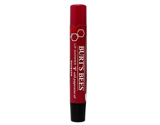Burt's Bees Lip Shimmer, Rhubarb 0.09 oz (Pack of 3)