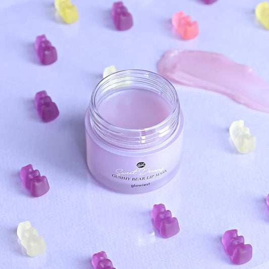 Sweet Dreams Lip Mask-Nourishing, Plumping and Hydrating Lip Balm | Ecofriendly Lip Sleeping Mask | Hyaluronic Acids + Vitamin C + Shea Butter + Antioxidants l Gummy Bear - 0.7 oz.