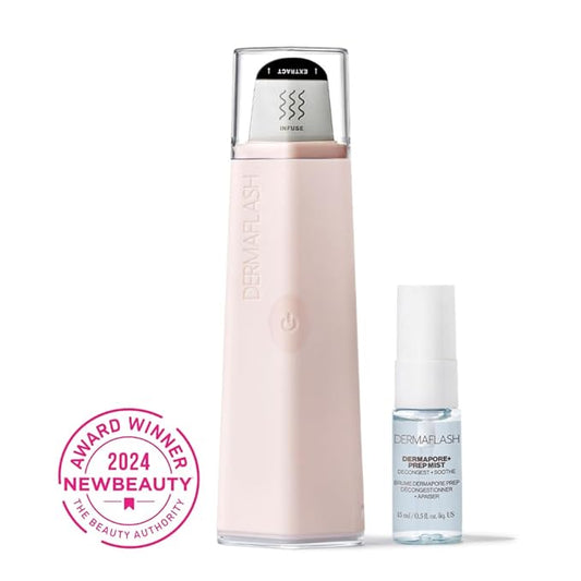 DERMAFLASH DERMAPORE+™ Ultrasonic 2-in-1 Pore Extractor and Serum Infuser, Blush