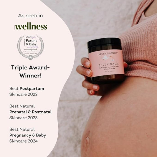 Belly Bundle by Irene Organics - Organic Belly Butter and Oil for Pregnancy Stretch Mark Prevention and Treatment - Award Winning Skincare For Pregnancy and Postpartum - Mother's Day Gift Set (Small)