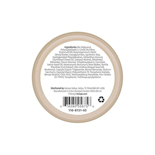 Hempz Hydrating Lip Sleeping Mask - Whipped Vanilla (.70 Oz.) | Overnight Hydrating Lip Balm with Vanilla Lip Butter Balm, Soothing and Hydrating Lip Care for Men or Women, .44oz