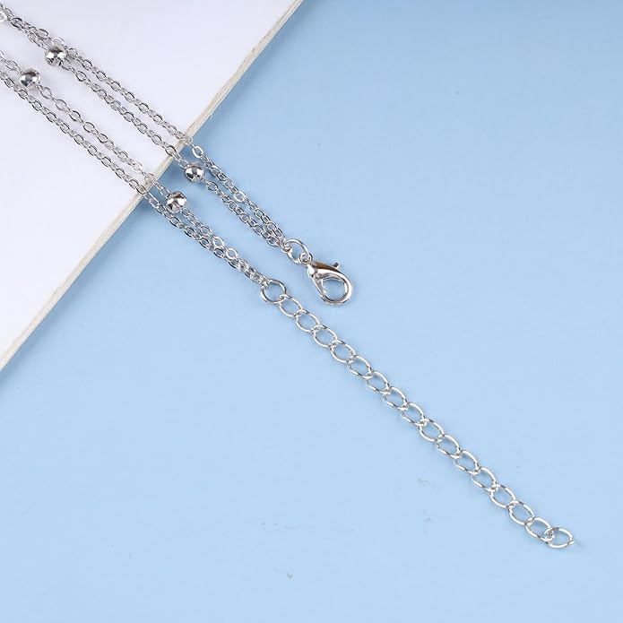 Vintage Layered Wing Dangle Necklace Angel Wing Pendant Necklace Tiny Wing Choker Necklace Silver Angel Wing Necklace Jewelry for Women